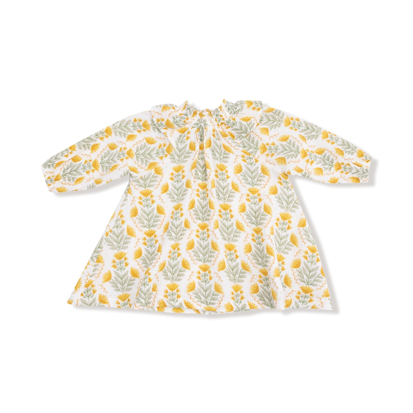 Winter Dandelions - Long Sleeve Ruffle Dress + Bloomer