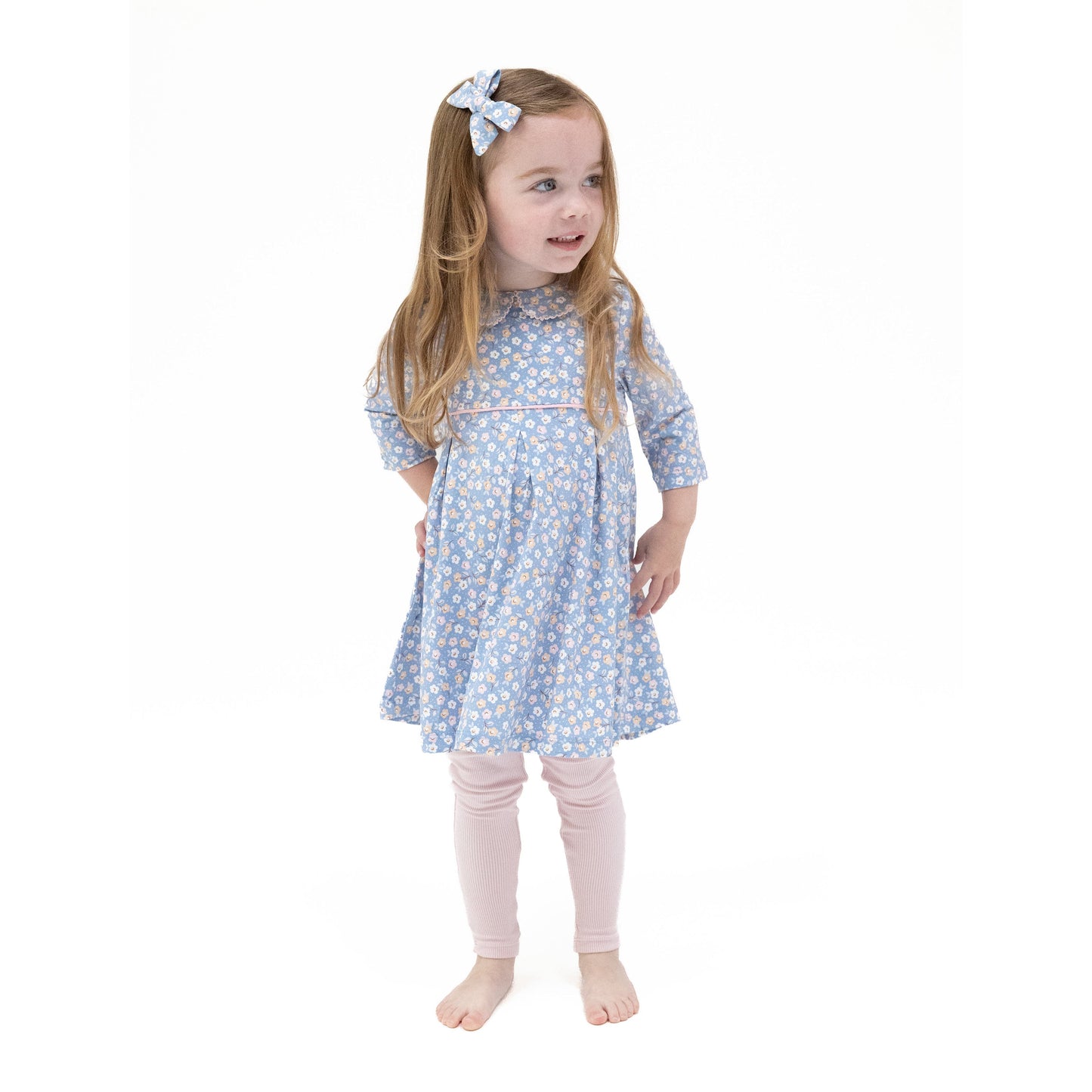 Country Calico - Box Pleat Dress  & Leggings