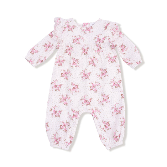 Long Sleeve Petal Ruffle Romper