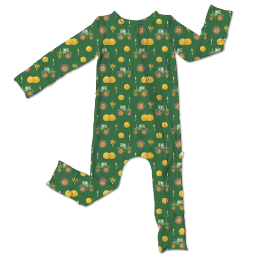 Braxton Tractors Bamboo Convertible Footie