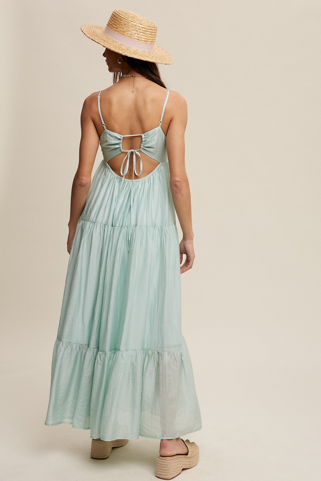 Mint Green Sleeveless Tiered Maxi Dress The Prissy Pelican Mint Green Sleeveless Tiered Maxi Dress The Prissy Pelican