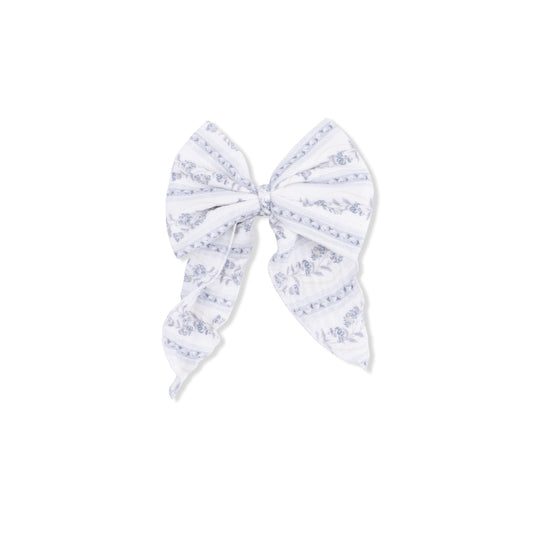 Kimberly Floral Stripe - Large Bow