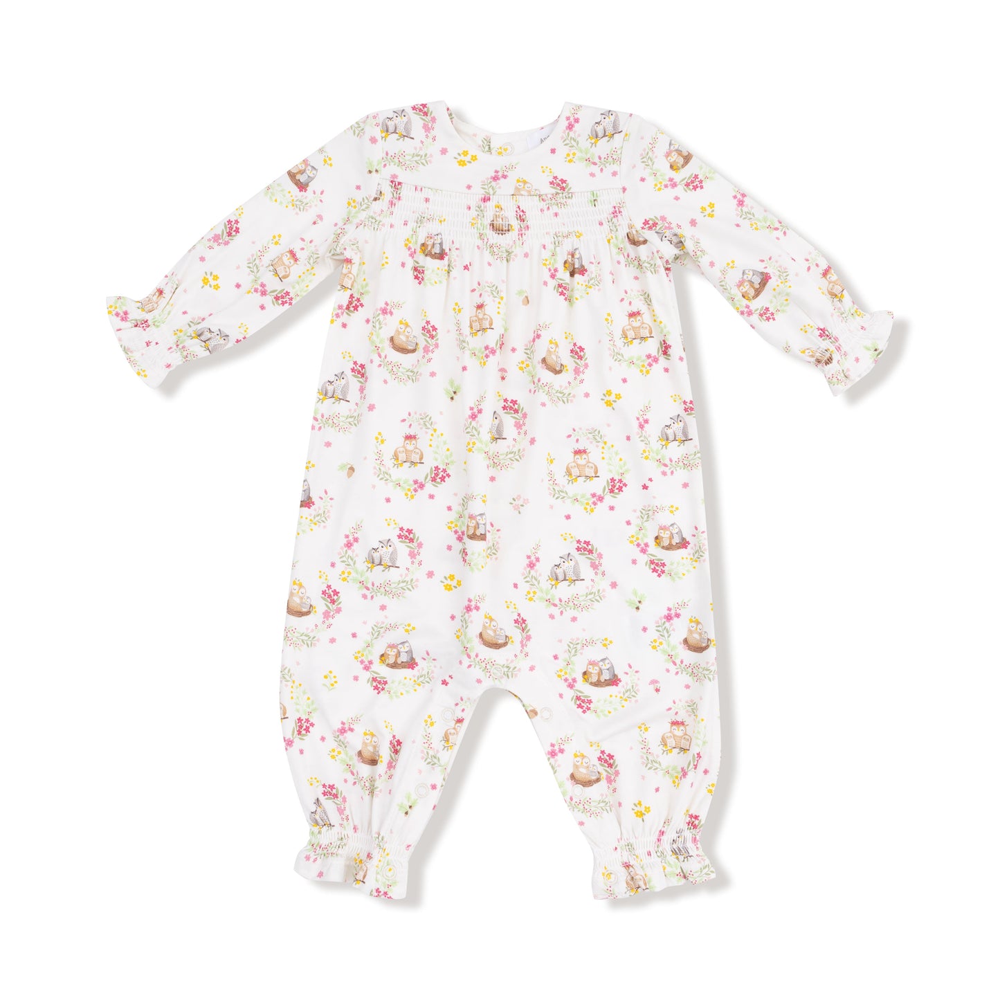 Smocked Long Sleeve Romper