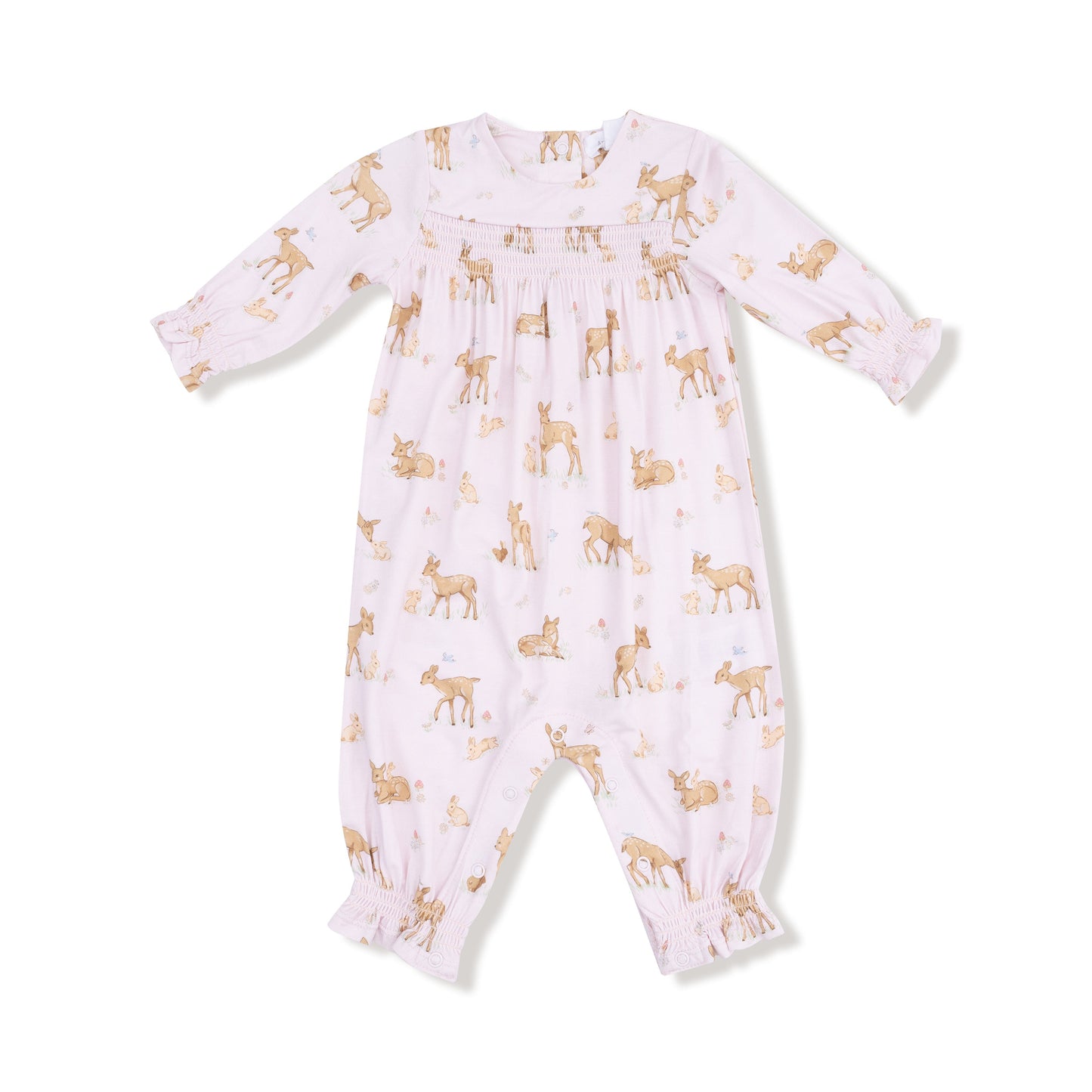 Smocked Long Sleeve Romper