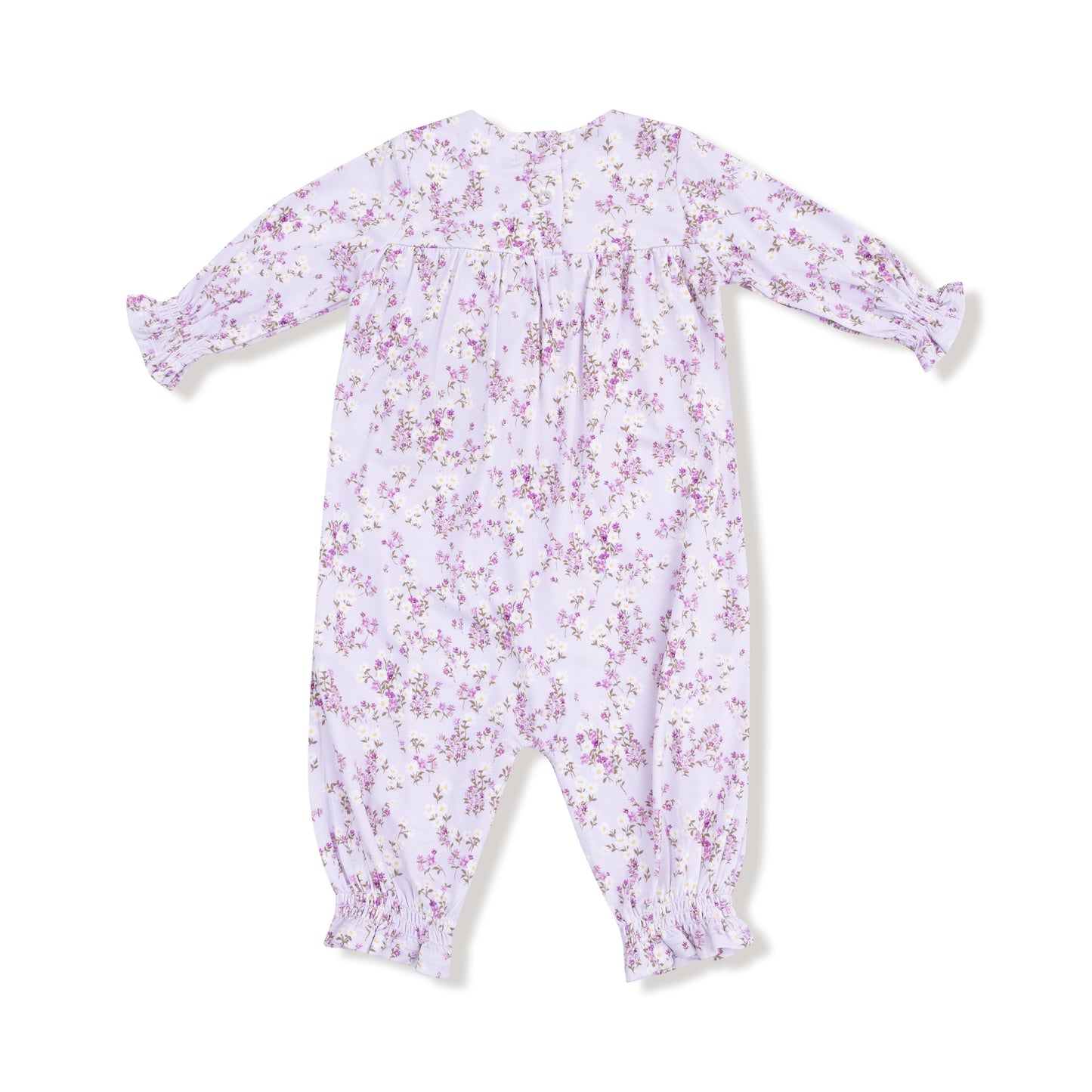 Smocked Long Sleeve Romper