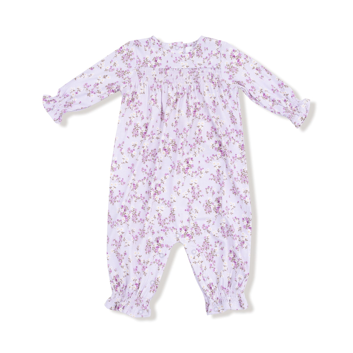 Smocked Long Sleeve Romper
