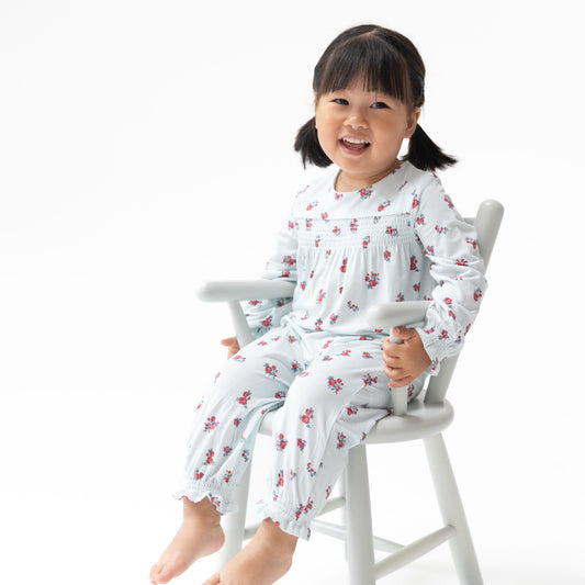 Alyssa Floral - Smocked Long Sleeve Romper