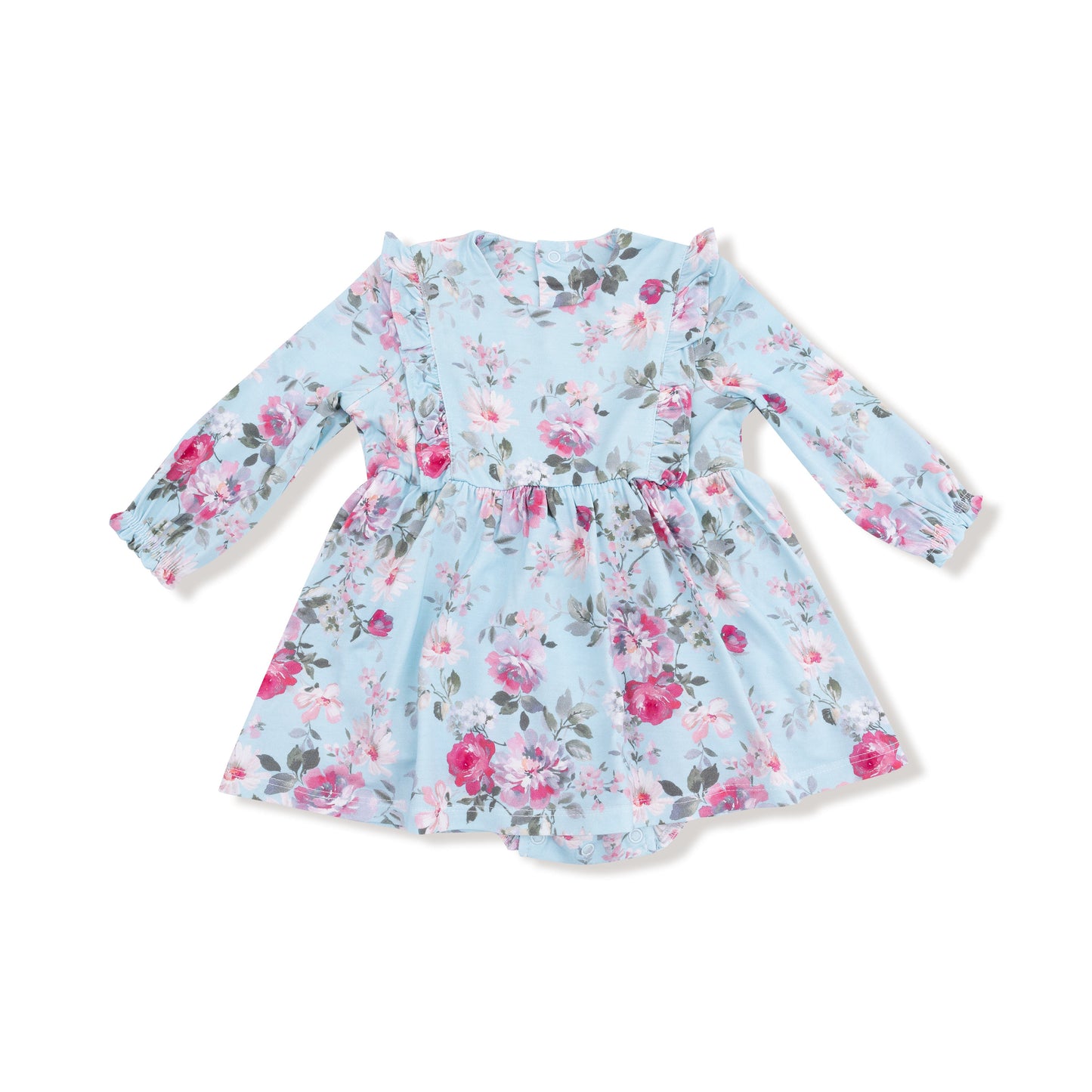 Charlotte Floral - Ruffle Long Sleeve Bodysuit Dress
