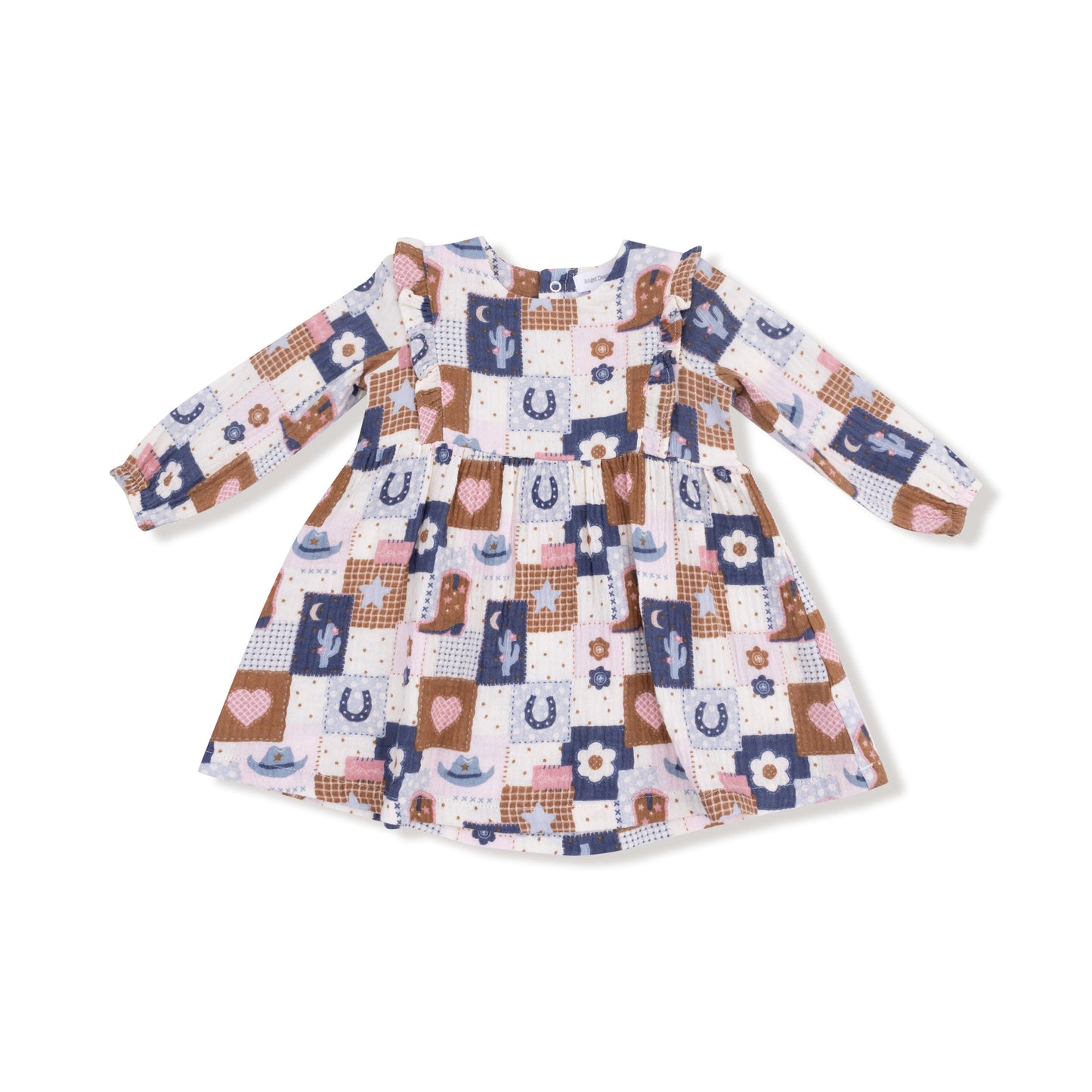 Patchwork Cowgirl - Ruffle Long Sleeve Dress and Legging Set