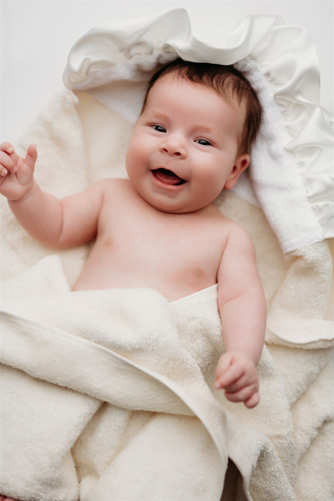 Classic Ivory Plush Hooded Bath Towel