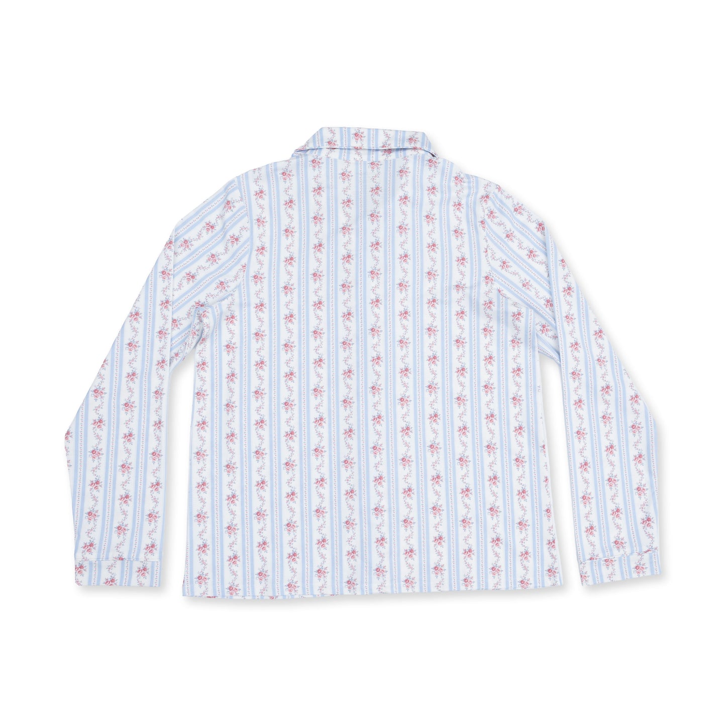 Anna Floral Stripe - Adult Long Sleeve Coat Style and Pant With Pockets