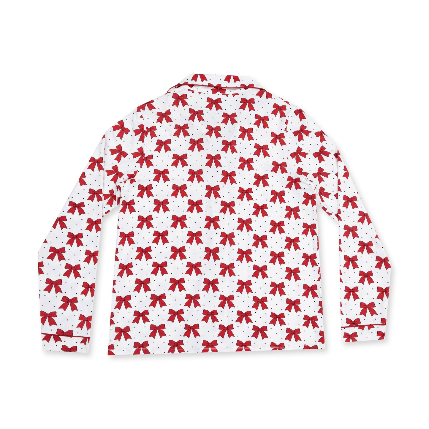 Festive Bows - Adult Long Sleeve Coat Style with Pants