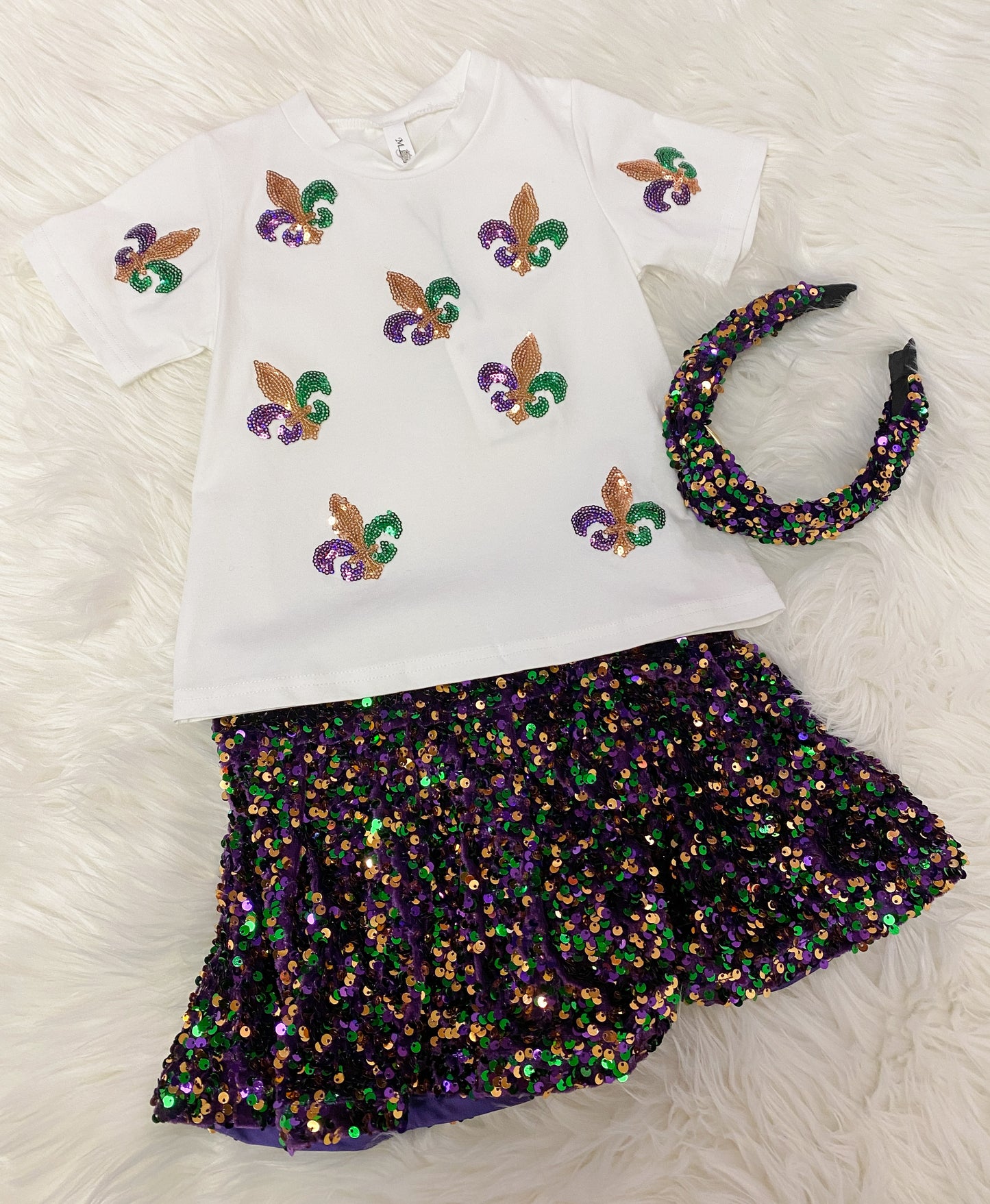 3D FLEUR DE LIS MARDI GRAS SHORT SLEEVE T-SHIRT