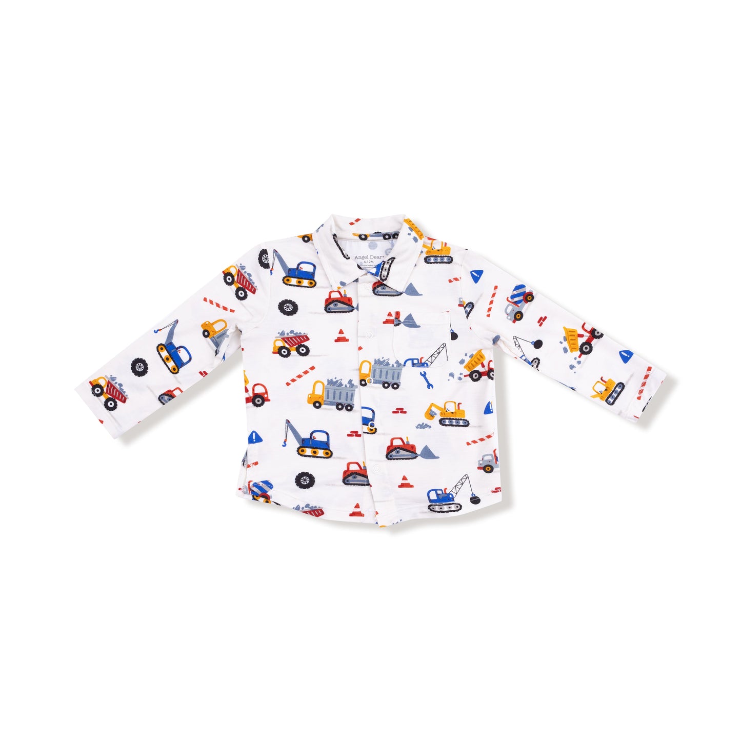 Crayon Construction - Long Sleeve Polo with Full Front Placket