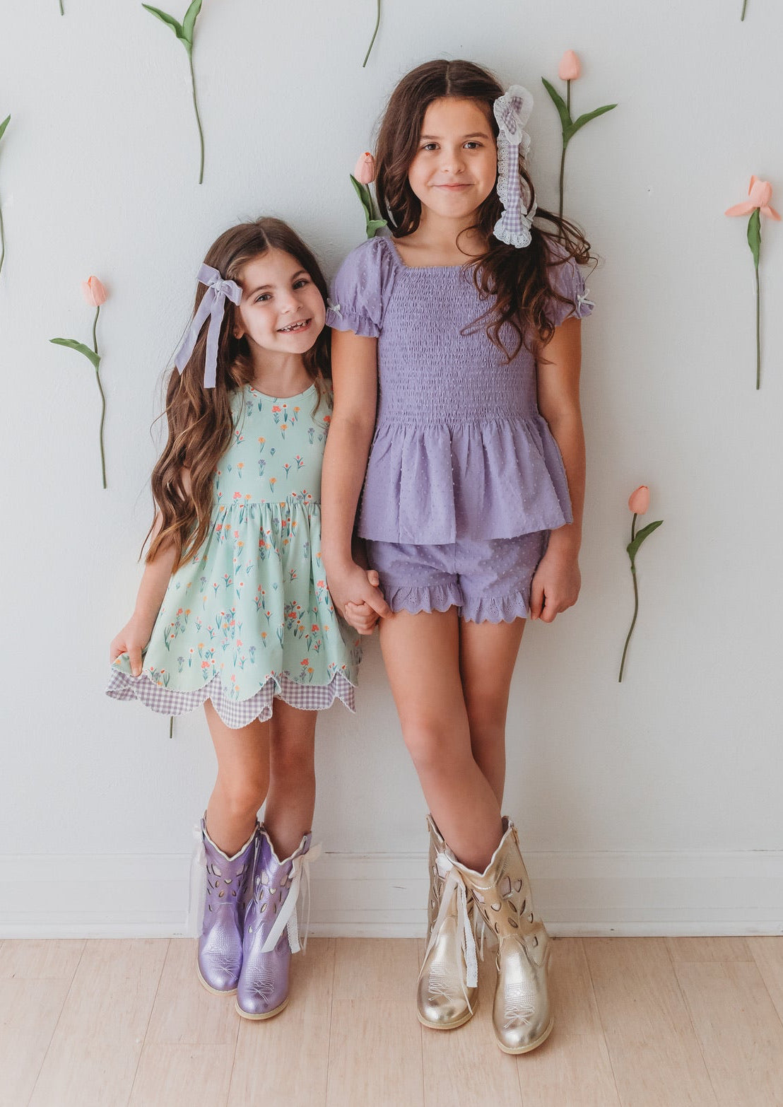 Sweetheart Bow Cowgirl Boots- Purple