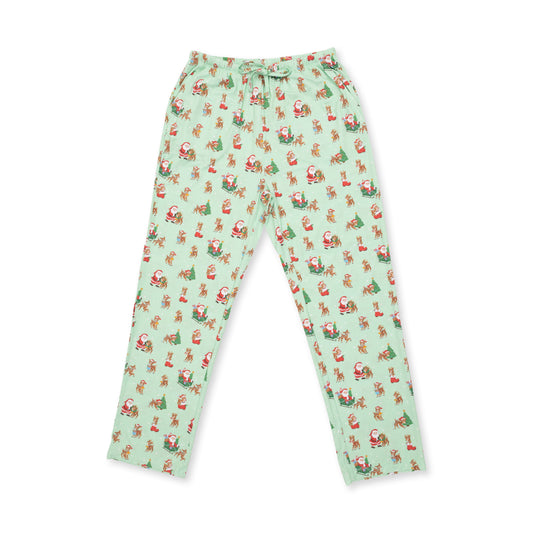 Vintage Reindeer & Santa Uni - Bamboo - Adult Loungewear Pant