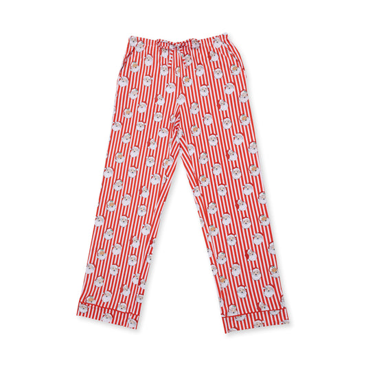 Vintage Santa Stripe - Bamboo - Adult Loungewear Pant