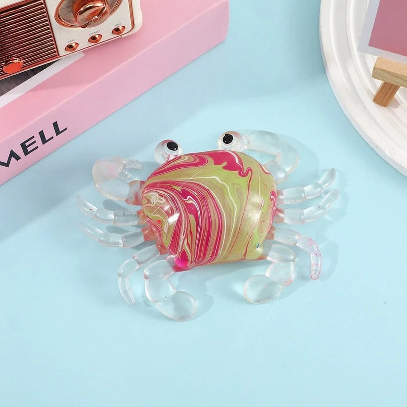 Swirl Crab Squishy – Stretchy Sensory Fidget & Stress Relief Toy