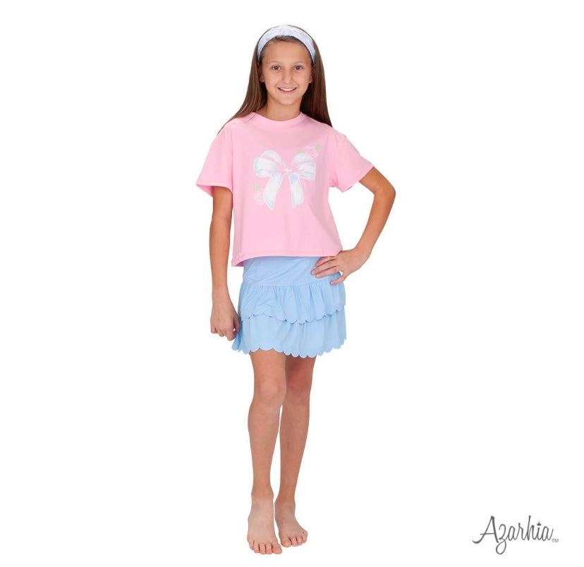 Big Bows Screen Print on Light Pink Boxy T