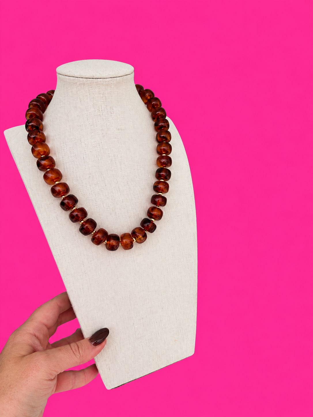 Bauble Ball Necklace - Brown