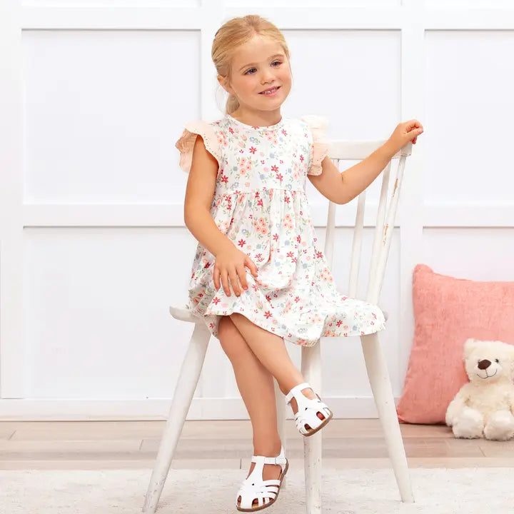 Prairie Petals Bamboo Waist Dress