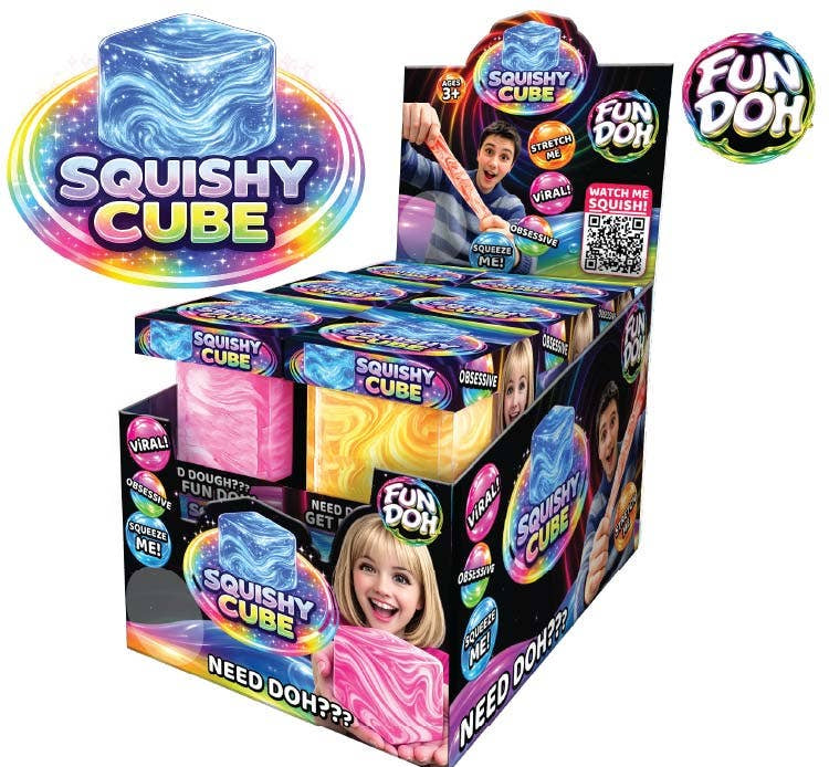 Fun Doh Swirl Squishy Cubes – Viral Sensory Fidget Toy