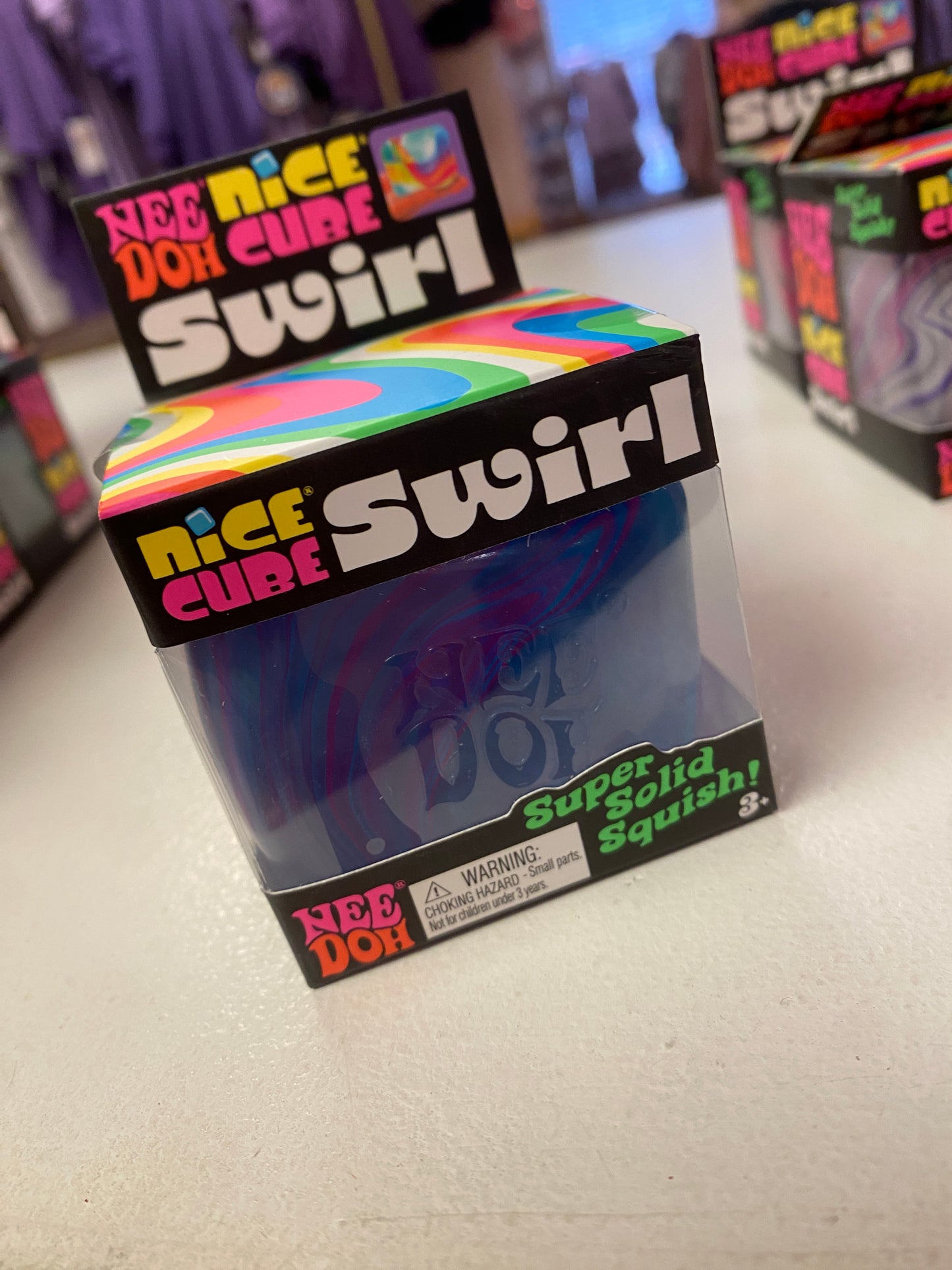 Schylling NeeDoh Nice Cube Swirl – Marble Swirl Sensory Stress Cube