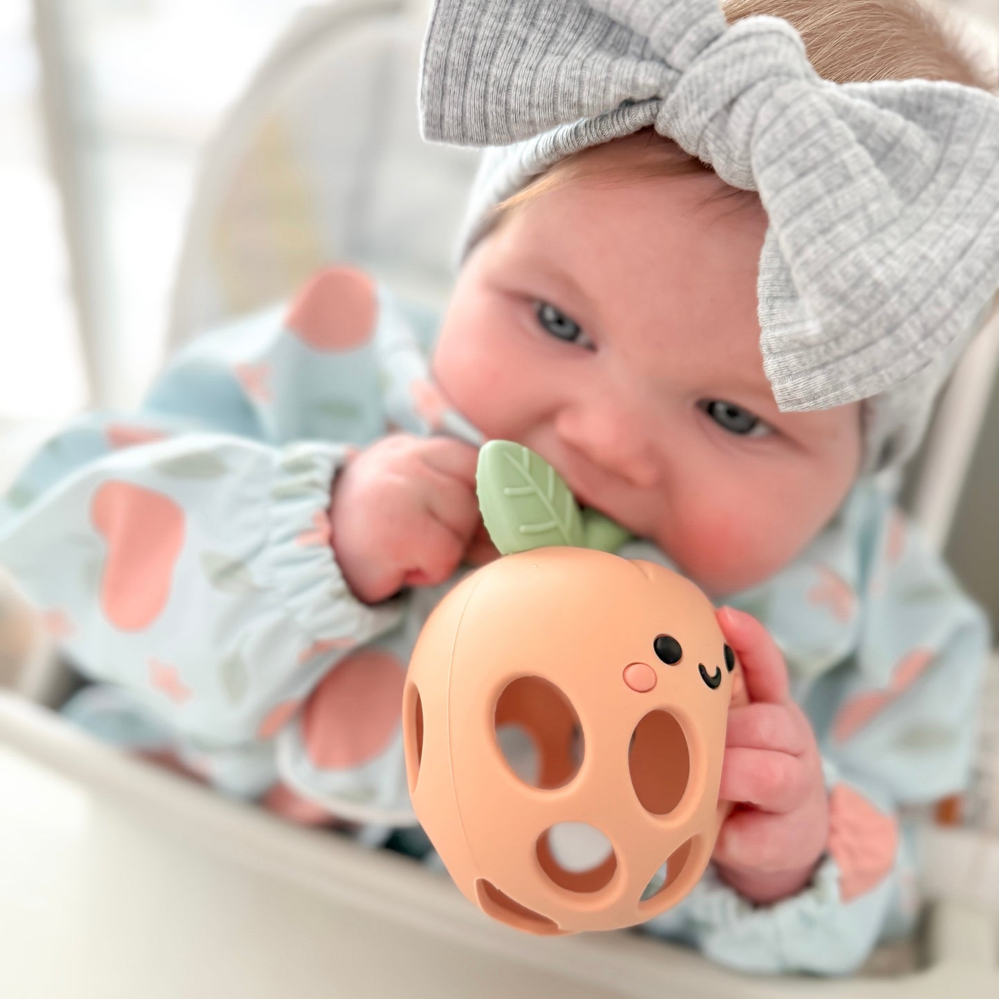 The Grayson Long Sleeve Bib - Peach Blossom