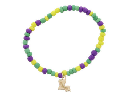 Louisiana Mardi Gras Bracelet