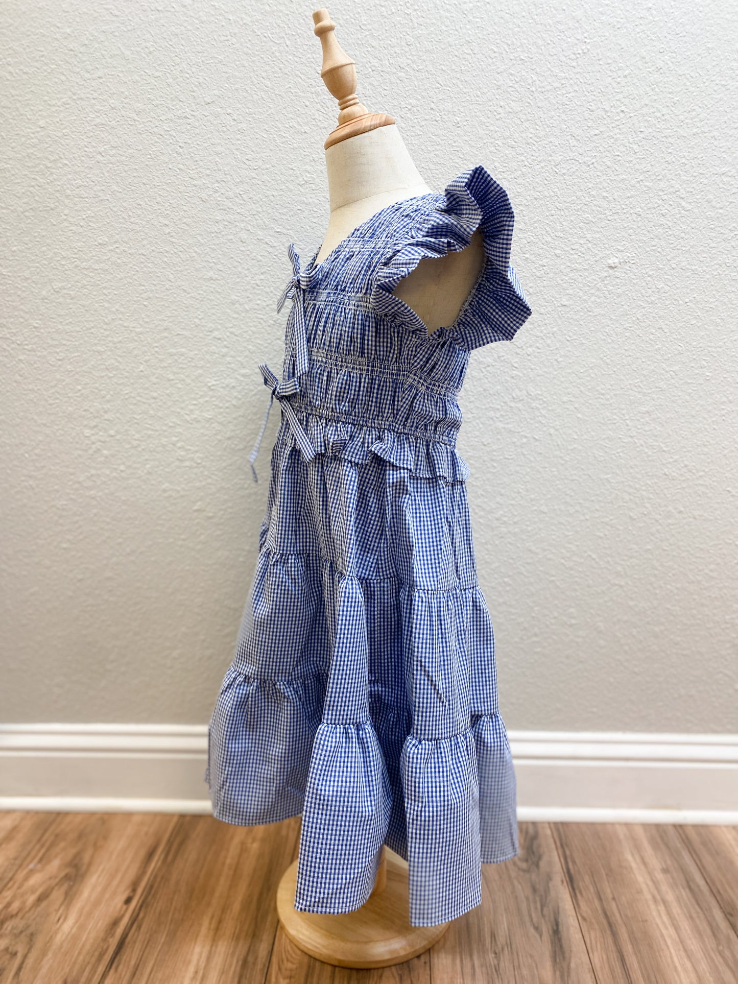Tween Blue Gingham Ruffle Tiered Dress | Southern Spring & Rodeo Style – Bossier City Boutique