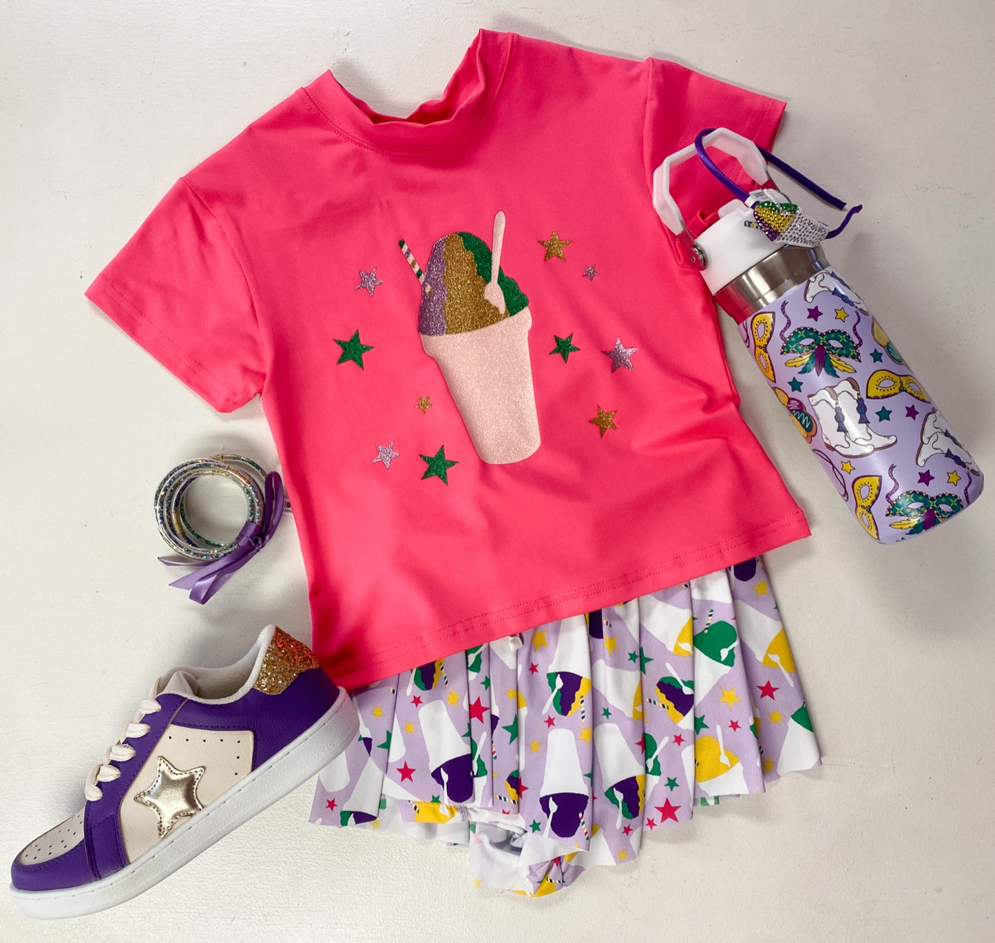 Mardi Gras Snoball Butterfly Short