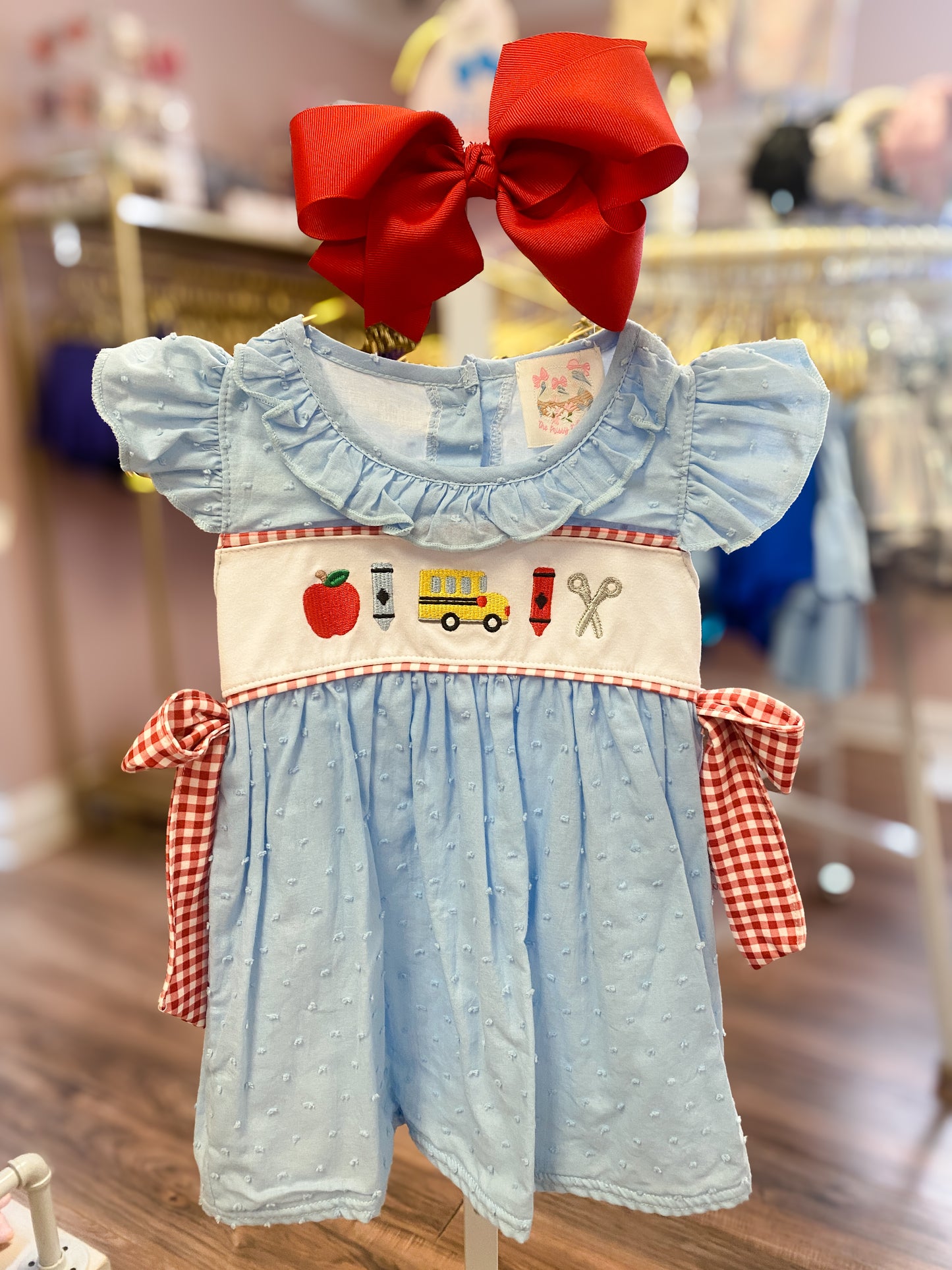 Back to School Swiss Dot Collection | Girls Dress, Girls Short Set & Boys Short Set | Bossier City, LA