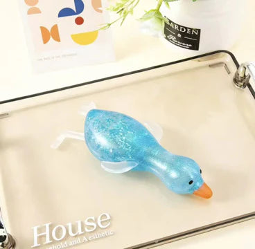 Glitter Duck Sensory Squishy – Stretchy Jelly Fidget Toy