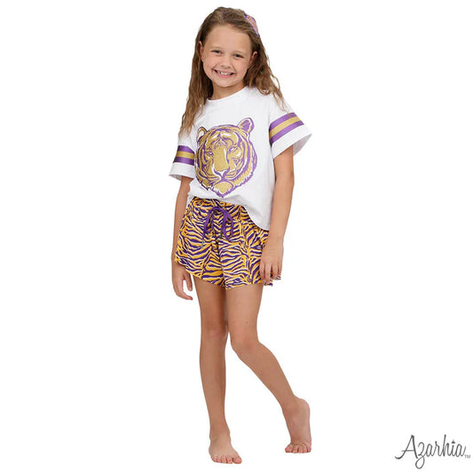 Tiger Print Butterfly Flowy Short
