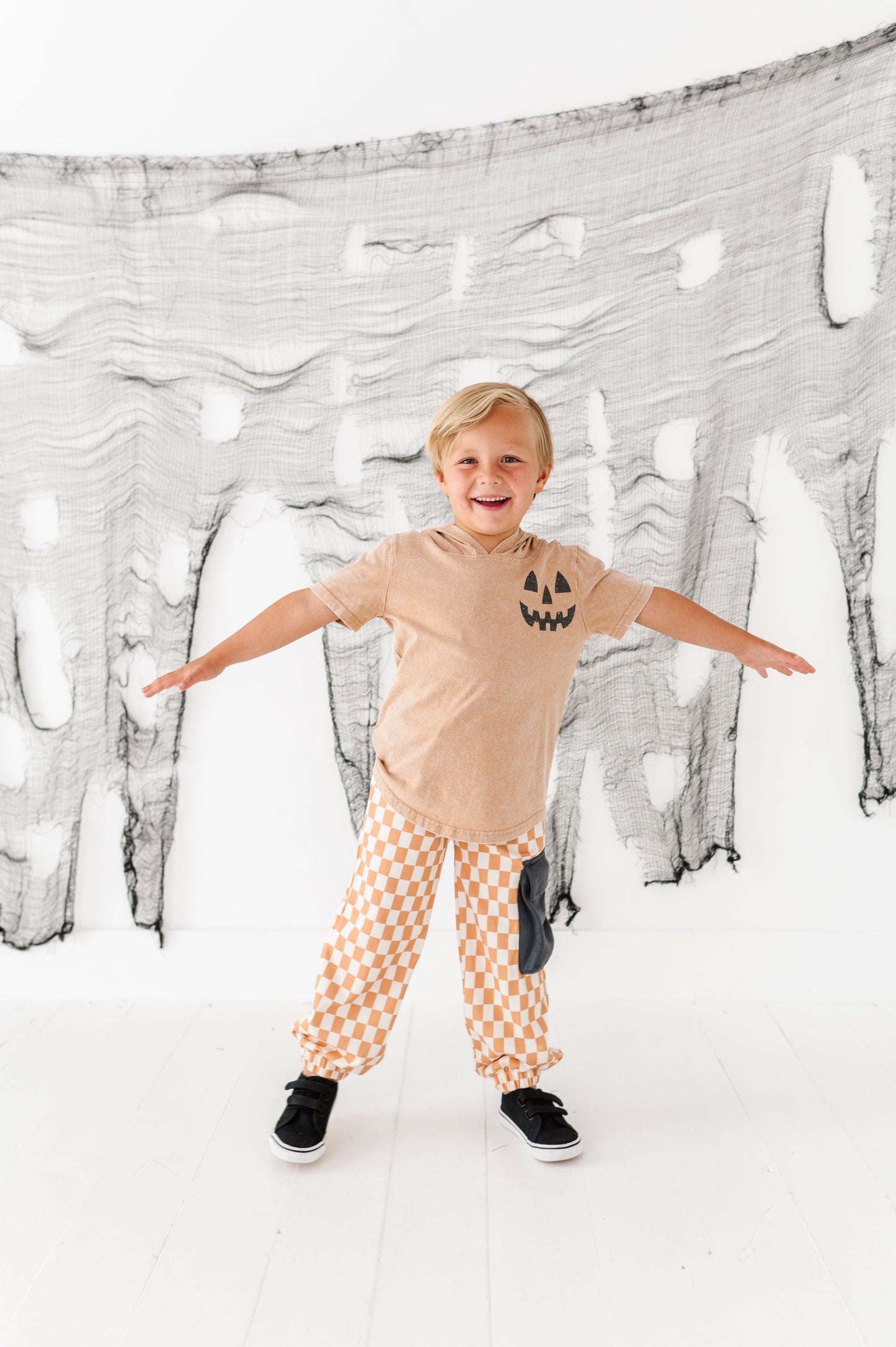 Taupe Check | CARGO JOGGERS