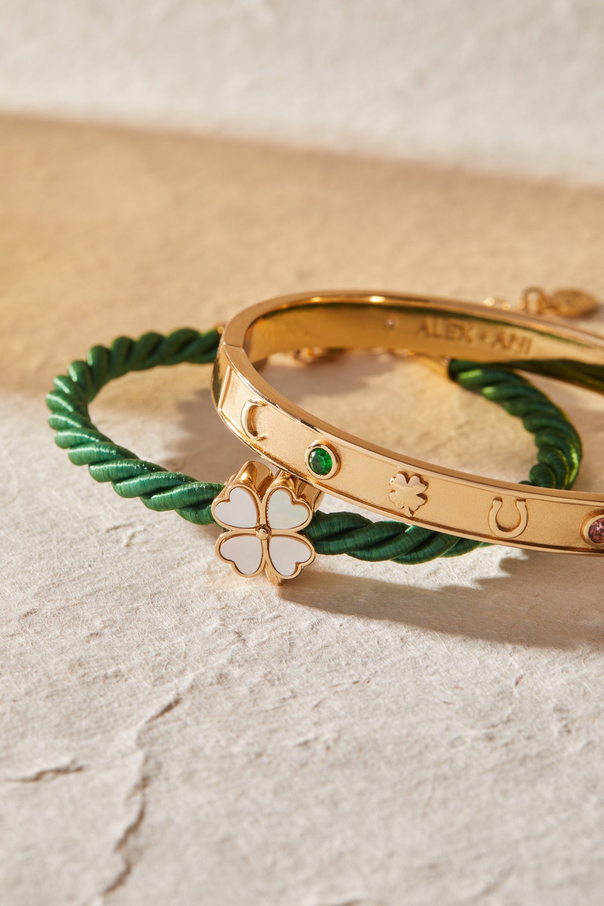 Four Leaf Clover Cord Bracelet