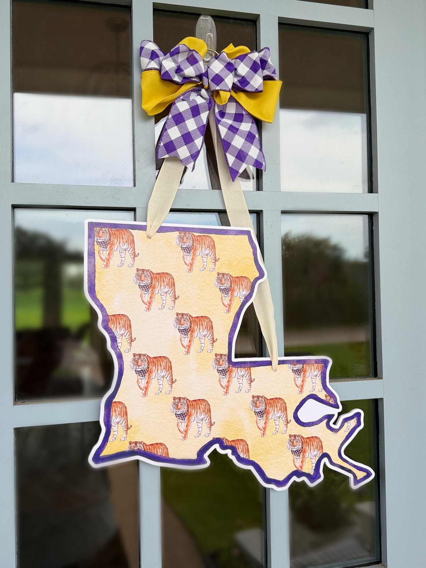 Tiger Patterned Door Hanger