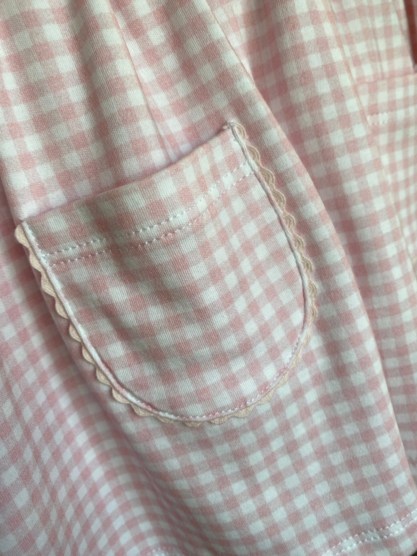 Pink Mini Checks Printed Dress