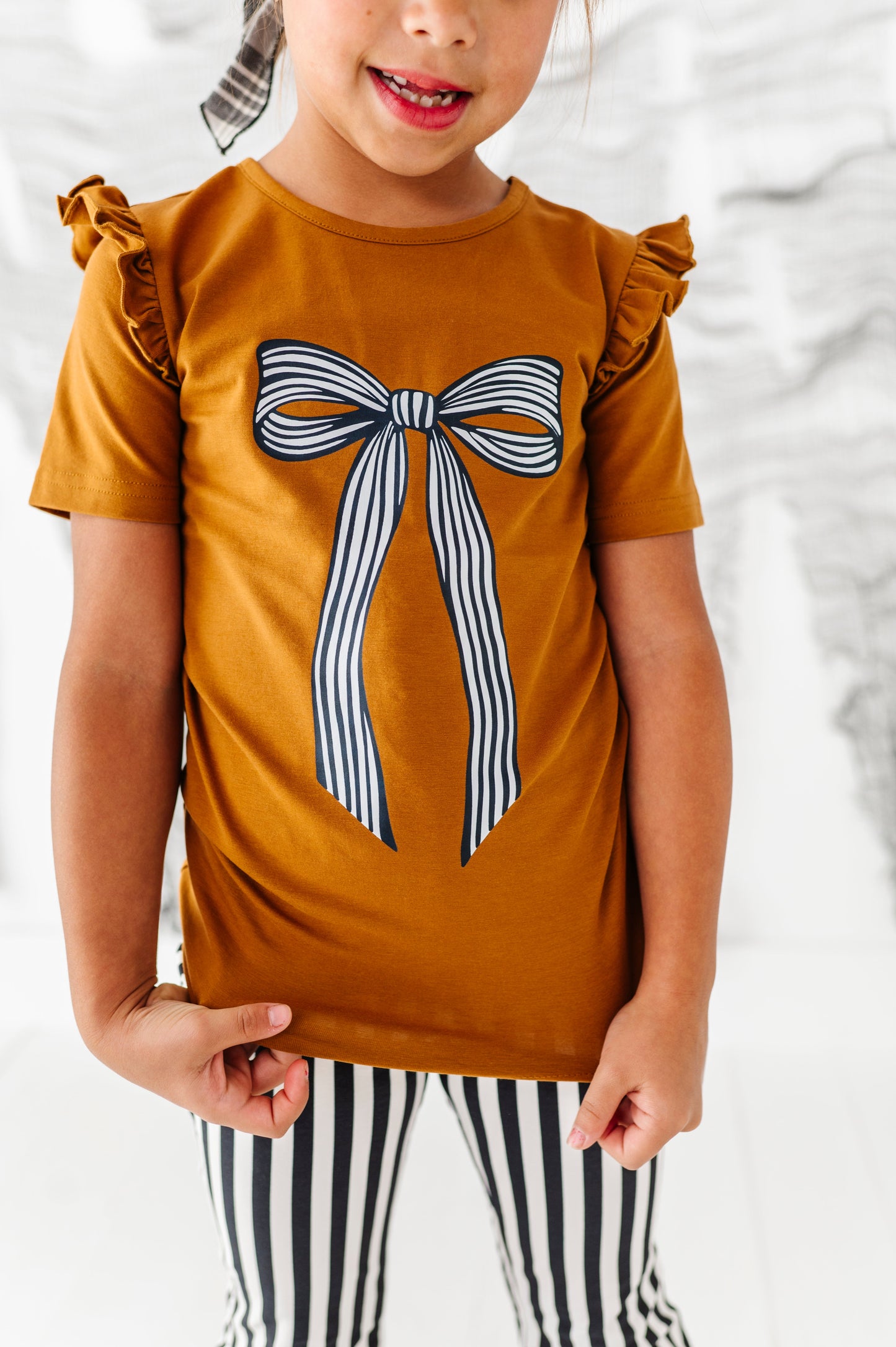 Striped Bow| TEE