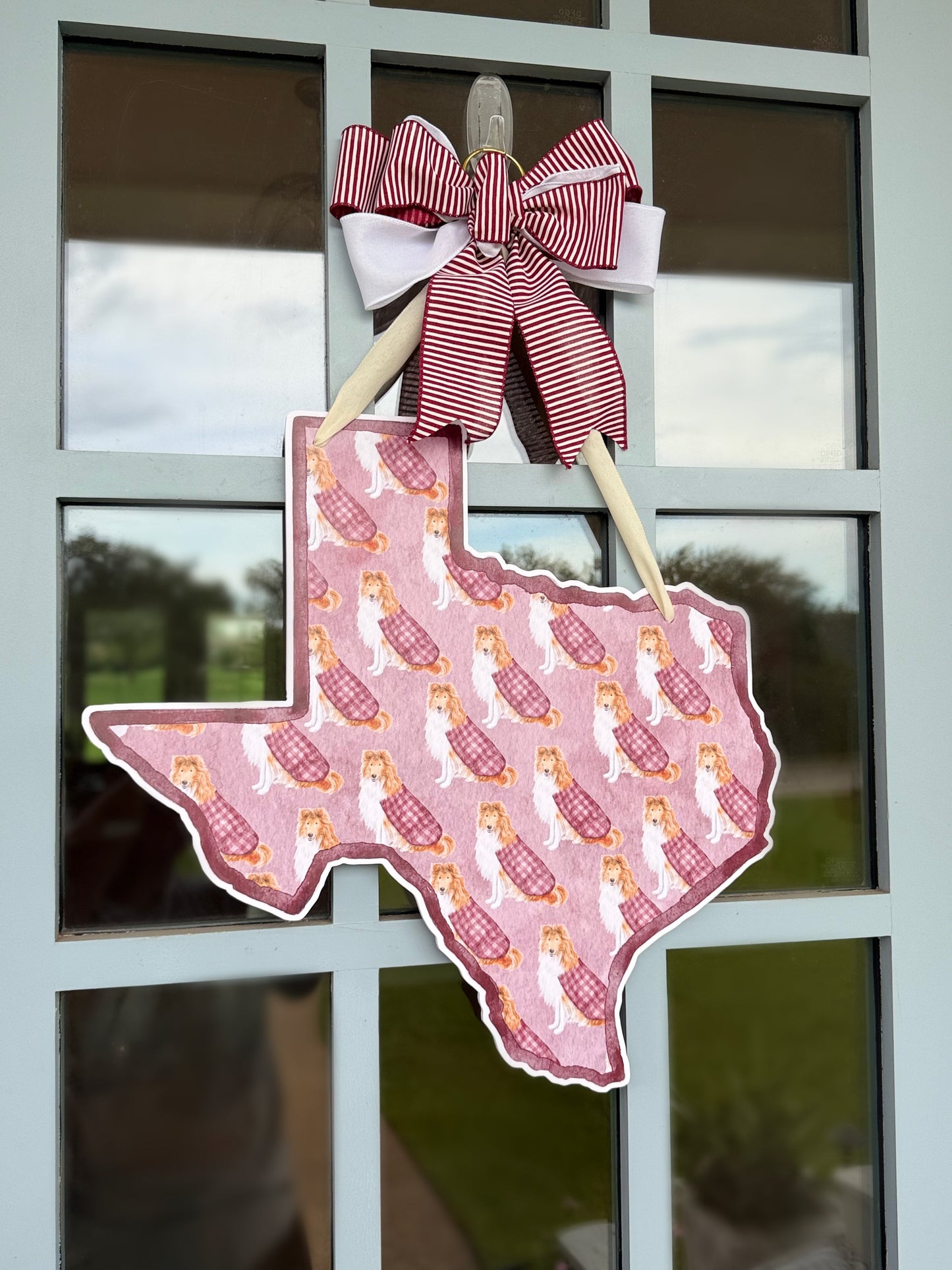Collie Patterned Door Hanger