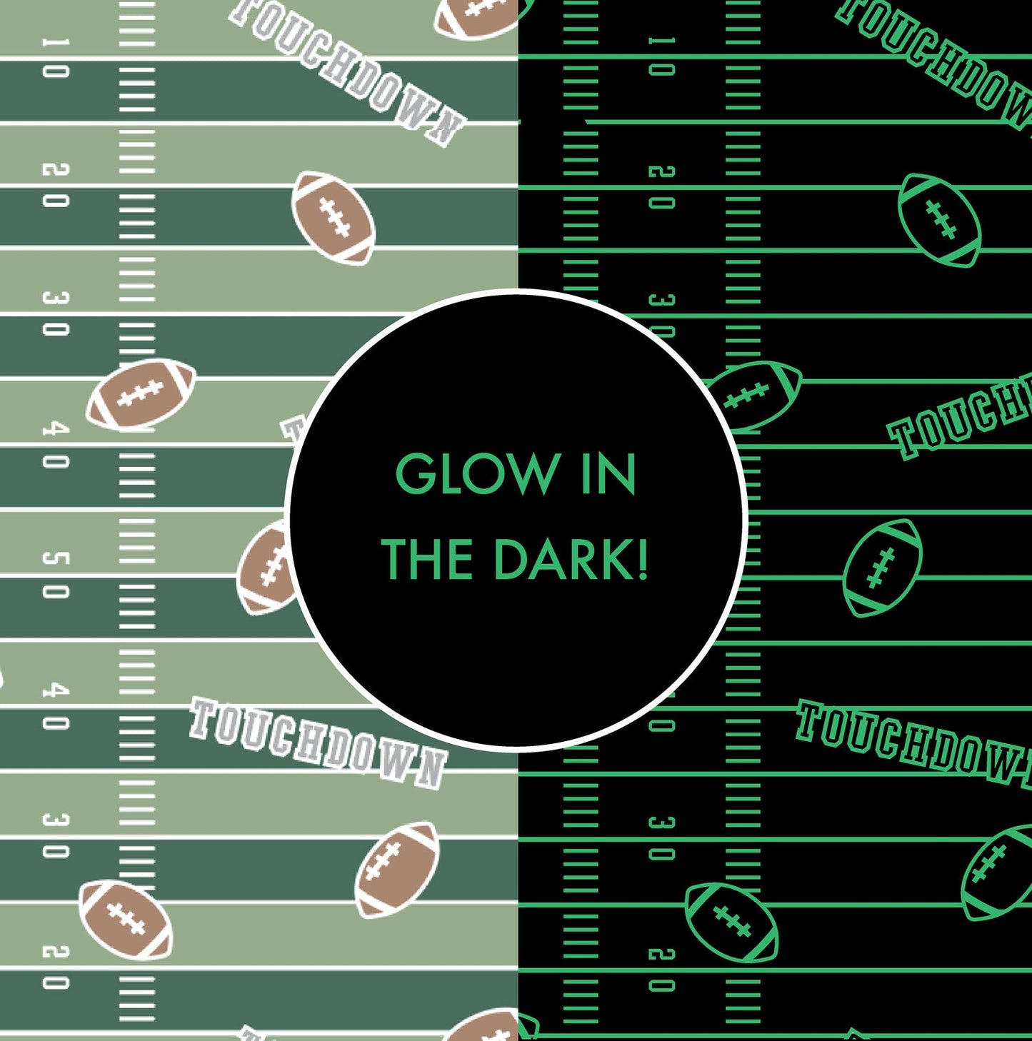 Football Field - Glow in the Dark - Bandana Bib