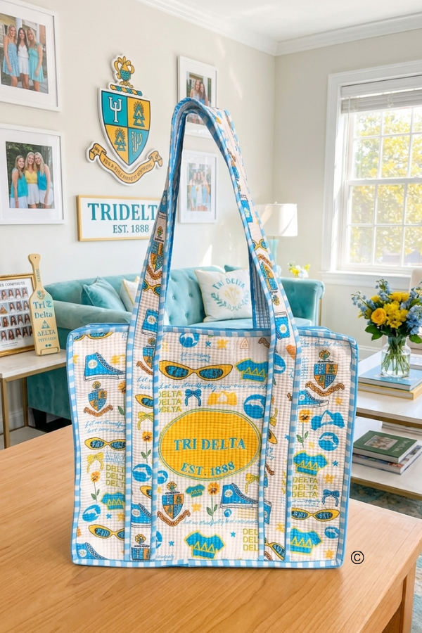 SC - ETA 6/30 - Tri Delta Sorority Tote Bag