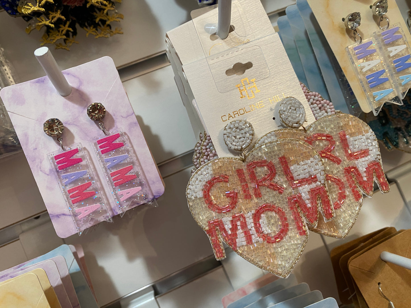 Mom Heart Earrings