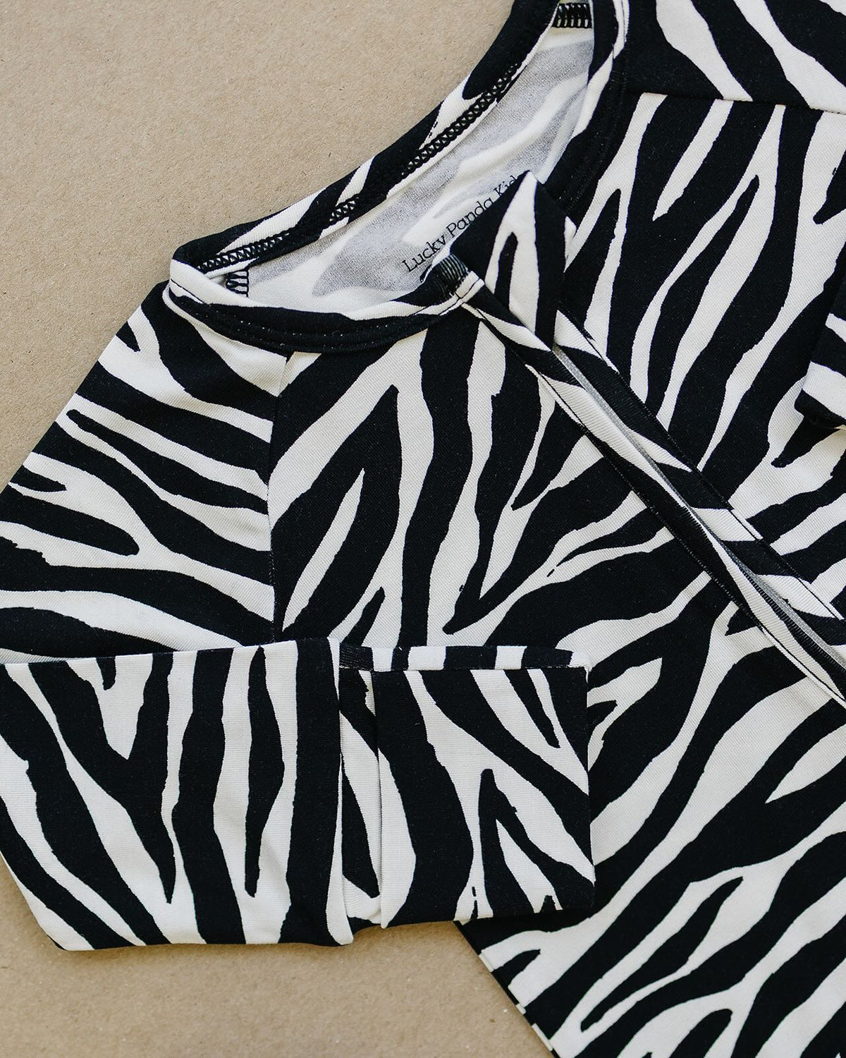 Bamboo Zip Romper | Zebra