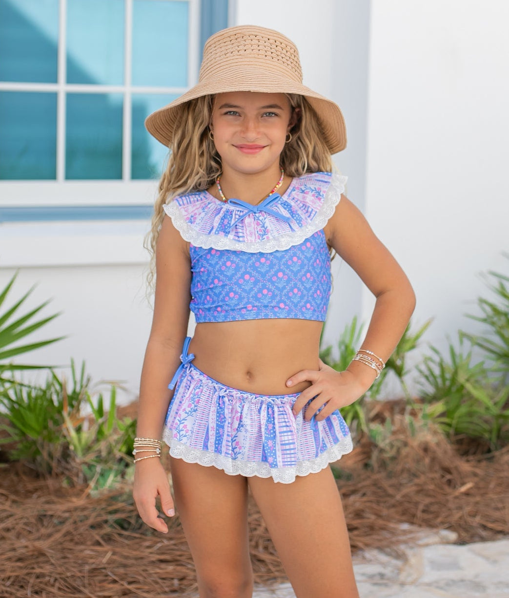 Abby Periwinkle Ruffle 2 Piece Swimsuit