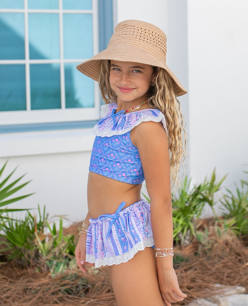 Abby Periwinkle Ruffle 2 Piece Swimsuit