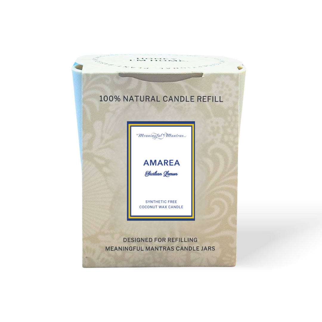 Amarea Sicilian Lemon Natural Candle 8oz Kaia Collection Refill