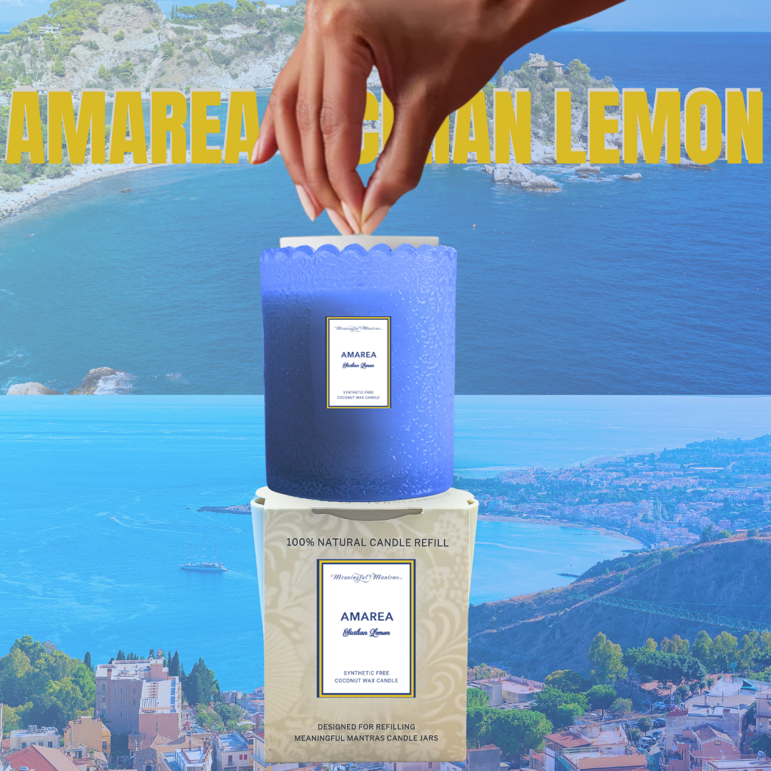 Amarea Sicilian Lemon Natural Candle 8oz Kaia Collection