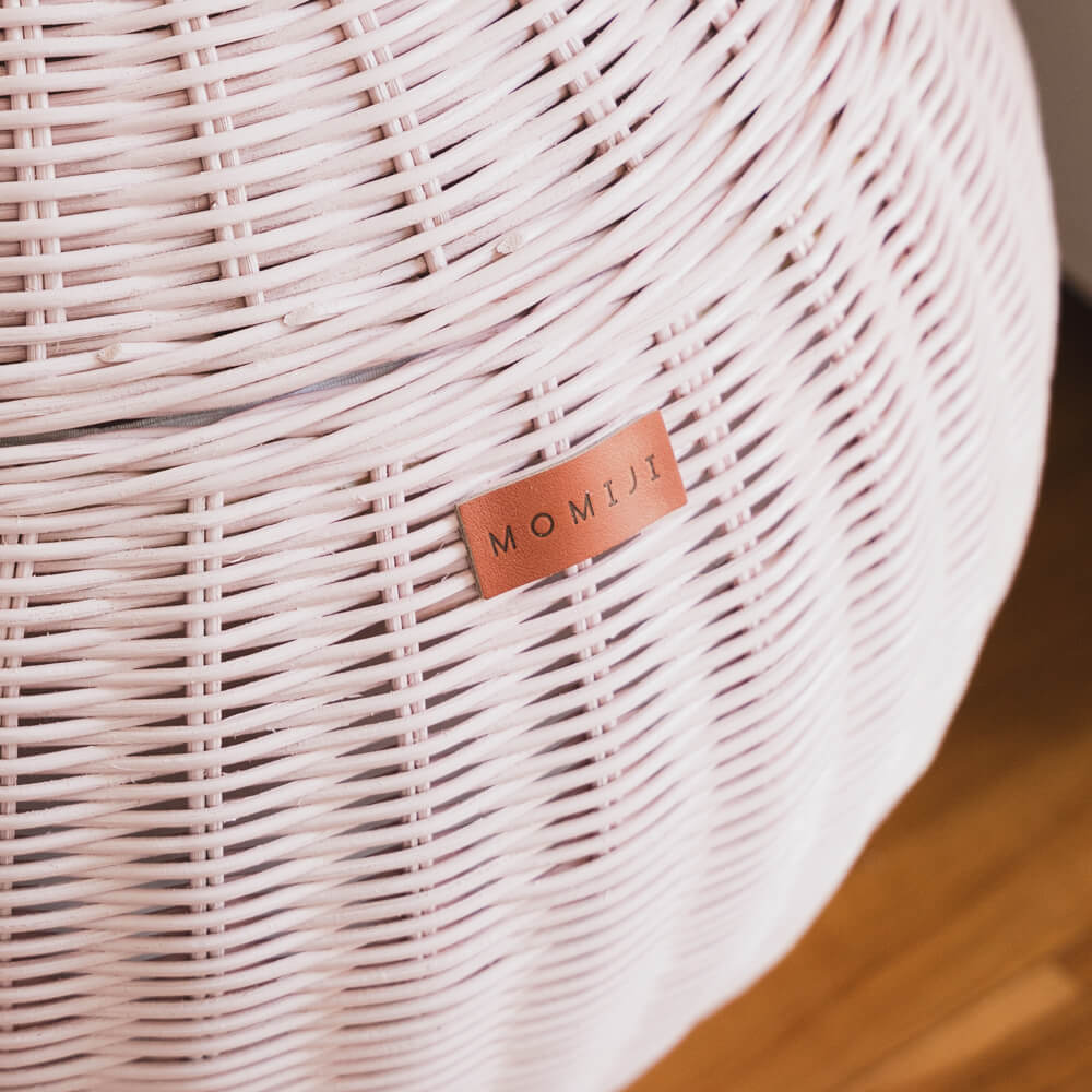 Apple Rattan Storage Basket Pink - Large