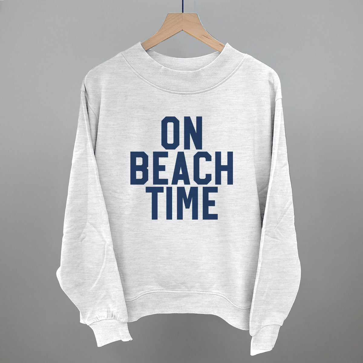 On Beach Time Block Letters